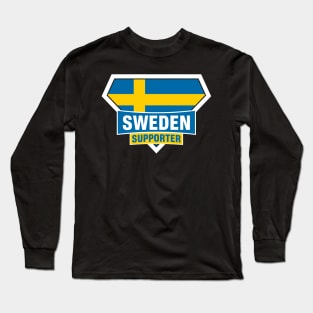 Sweden Super Flag Supporter Long Sleeve T-Shirt